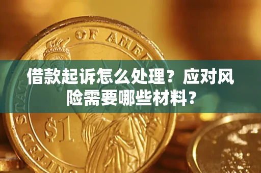 济南借款起诉怎么处理？应对风险需要哪些材料？