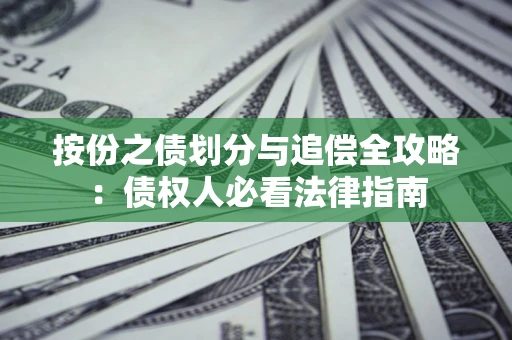 济南按份之债划分与追偿全攻略：债权人必看法律指南