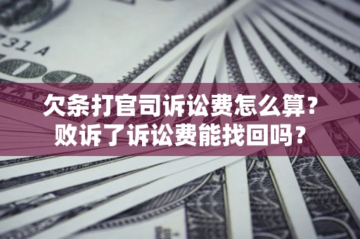 济南欠条打官司诉讼费怎么算？败诉了诉讼费能找回吗？