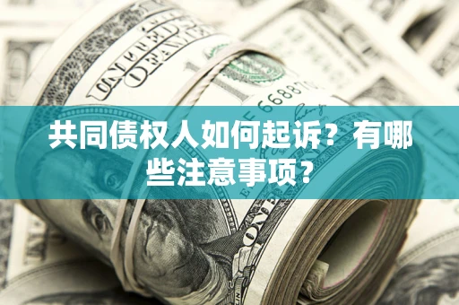 济南共同债权人如何起诉？有哪些注意事项？