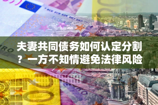 济南夫妻共同债务如何认定分割？一方不知情避免法律风险必看！